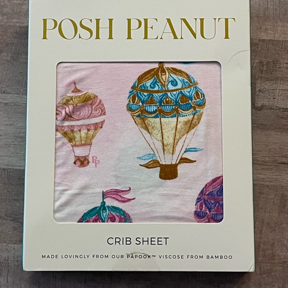 NEW Posh Peanut Crib Sheet Gemma Hot Air Balloon